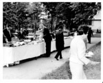 Outdoor buffet table, President Chambers, [September 23, 1967]
